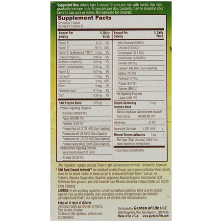 Garden of Life RAW Enzymes Men