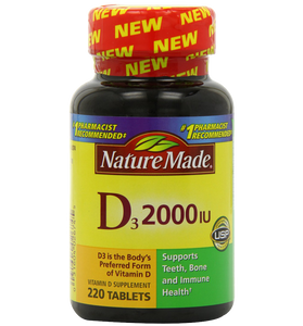 Nature Made Vitamin D3 2000 IU Value
