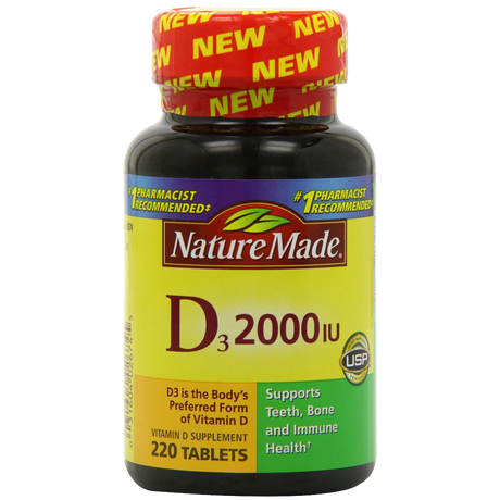 Nature Made Vitamin D3 2000 IU Value
