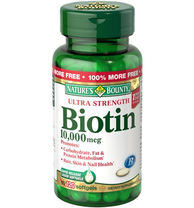 Nature's Bounty Biotin 10000 MCG Softgels 120 Count
