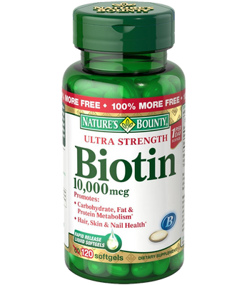 Nature's Bounty Biotin 10000 MCG Softgels 120 Count